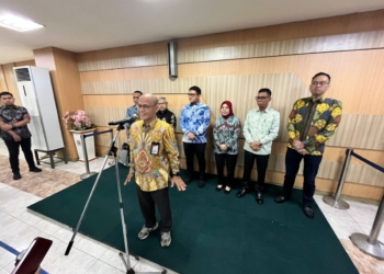 PIC Koordinator Supervisi dan Pencegahan KPK untuk Lampung, Ruspian memberikan keterangan usai rakor bersama DPRD Provinsi Lampung, Kamis, 6 November 2025. Dok Lampost.co