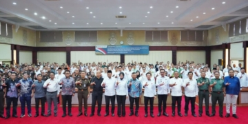 Pemerintah Provinsi Lampung memperkuat peran koperasi desa melalui kegiatan Peningkatan Kapasitas Pengelola Koperasi Desa/Kelurahan Merah Putih Mitra Adhyaksa dan Penyerahan Bantuan CSR Sarana dan Prasarana Koperasi, di Gedung Pusiban, Komplek Kantor Gubernur Lampung, Rabu (12/11/2025). Dok Diskominfotik Lampung.
