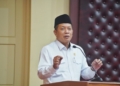 Menteri Koperasi dan UKM RI Dr. Ferry Joko Juliantono menyampaikan arahan di Gedung Pusiban, Komplek Kantor Gubernur Lampung, Rabu (12/11/2025). Dok Diskominfotik Lampung.