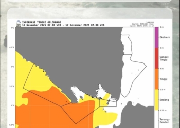 Badan Meteorologi, Klimatologi, dan Geofisika (BMKG) mengeluarkan peringatan dini gelombang tinggi terjadi pada sejumlah Perairan Lampung. Dok BMKG