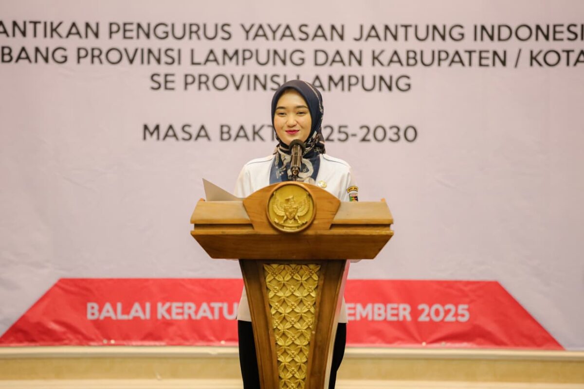 Wakil Gubernur Lampung Jihan Nurlela Memberikan arahan tentang pencegahan penyakit jantung