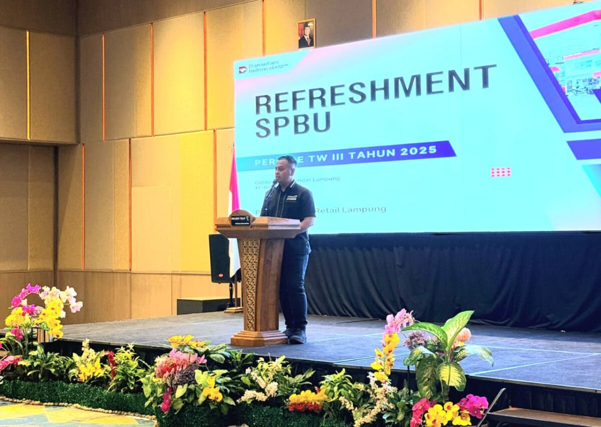 Pelatihan komprehensif bagi seluruh SPBU di Provinsi Lampung, Selasa (18/11/2025).