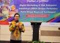 Pelatihan dan Sertifikasi “Digital Marketing dan Hak Kekayaan Intelektual UMKM Binaan Pertamina Patra Niaga Regional Sumbagsel” secara hybrid di Harper Hotel Palembang pada Selasa (25/11/2025). Dok/Pertamina