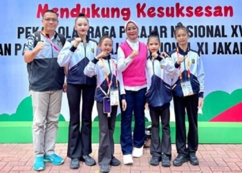 Senam Sumbang Emas Perdana untuk Lampung di Popnas XVII