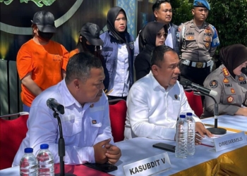 Subdit V Cyber Crime Ditreskrimsus Polda Lampung menangkap dua wanita yang mempromosikan judi online dan masuk dugaan tindak pidana informasi dan transaksi elektronik (ITE). Dok Lampost.co
