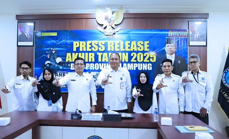 BNNP Lampung Ungkap 14 Kasus Narkoba Sepanjang 2025
