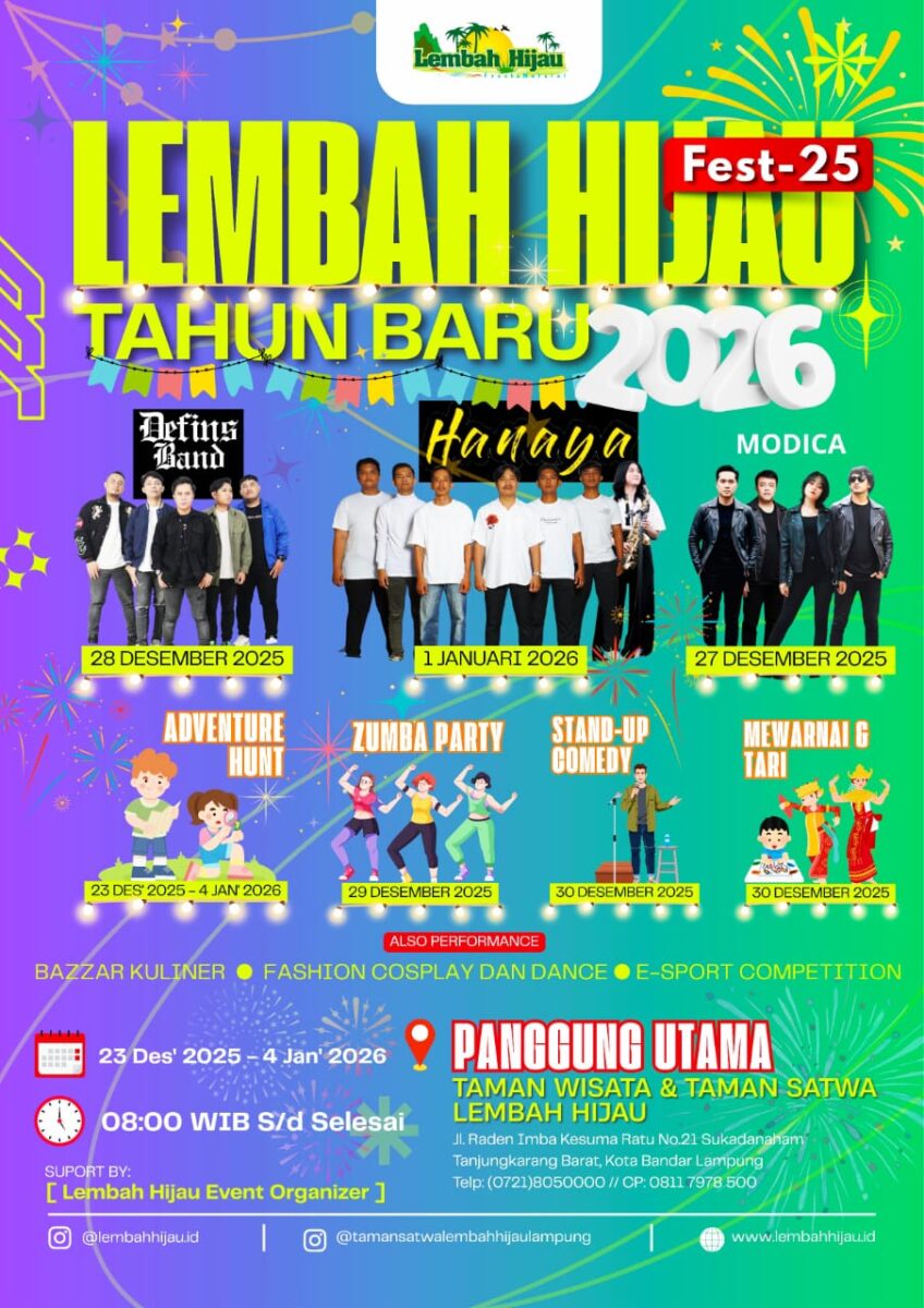 Berbagai rangkaian perayaan Natal 2025 dan Tahun Baru 2026 di Lembah Hijau.