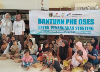 PT Pertamina Hulu Energi OSES (PHE OSES) terus memperkuat komitmennya dalam mendukung peningkatan kualitas kesehatan masyarakat melalui Program Tenggiri (Terpadu Edukasi Nelayan Gizi & Informasi Resik) yang dilaksanakan di Desa Muara Gading Mas, Kecamatan Labuhan Maringgai, Kabupaten Lampung Timur.