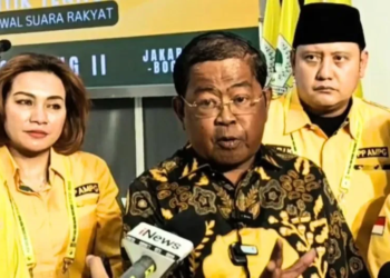Wakil Ketua Umum Partai Golkar Idrus Marham saat memberikan keterangan. ANTARA/HO-Partai Golkar