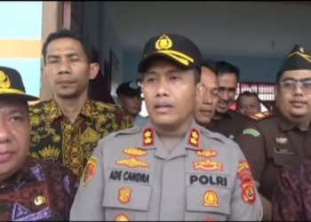 Kapolres Tanjung Jabung Timur AKBP Ade Chandra di Tanjab Timur. Dok/Antara