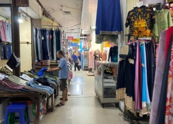 Suasana pedagang di Pasar Bambukuning, Bandar Lampung, Selasa, 20 Januari 2026. Lampost.co/Restu Amalia