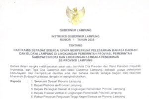 Kamis Beradat Jadi Simbol Kebangkitan Kebanggaan Budaya Lampung