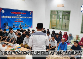 Yayasan Siger Language Center (SLC) menggelar peringatan Isra Mi’raj Nabi Muhammad SAW bersama seluruh siswa, karyawan, dan sensei di Aula SLC, Jumat (16/1/2026).