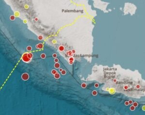 Sepanjang Tahun 2025, Wilayah Lampung Diguncang 611 Kejadian Gempa Bumi