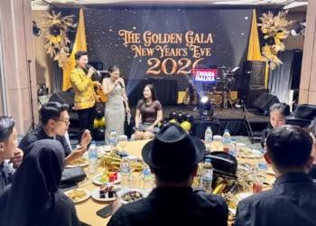 Azana Boutique Hotel Lampung sukses menggelar perayaan Gala Dinner New Year 2026 dengan tema “Masquerade Black & Gold” pada 31 Desember 2025 bertempat di Grand Tanggamus Ballroom.