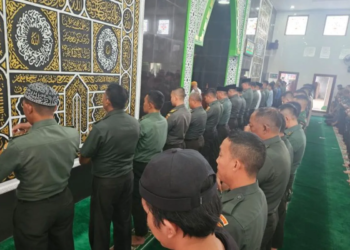 Kegiatan sholat gaib yang digelar oleh Kodam XXI/Radin Intan. Bandarlampung, Selasa (27/1/2026). ANTARA