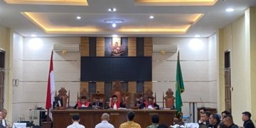 Sidang perkara dugaan penyerobotan tanah milik Kementerian Agama (Kemenag) kembali digelar di Pengadilan Negeri Tanjungkarang, Senin (19/1/2025).