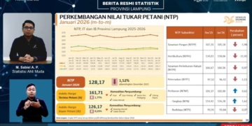Nilai Tukar Petani Provinsi Lampung Turun 1,52 Persen