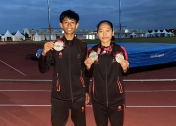 Dua atlet atletik muda asal Lampung, Novi Anggun Lestari dan Galuh Chandra Hidayat resmi memperkuat Pemusatan Latihan Nasional (Pelatnas) dalam persiapan menuju Asian Games 2026 di Aichi-Nagoya, Jepang. Dok SPOBNAS Lampung