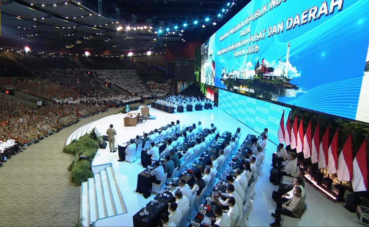 Rapat Koordinasi Nasional (Rakornas) Pemerintah Pusat dan Daerah Tahun 2026 oleh Kementerian Dalam Negeri (Kemendagri) di Sentul International Convention Centre (SICC), Kabupaten Bogor, Senin, 2 Februari 2026. Dok. Kemendagri