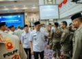 Gubernur Lampung Rahmat Mirzani Djausal menghadiri Peringatan Hari Ulang Tahun (HUT) ke-76 Satpol PP di Balai Keratun Lantai 3, Komplek Kantor Gubernur Lampung, Rabu, 18 Februari 2026. Dok ADPIM