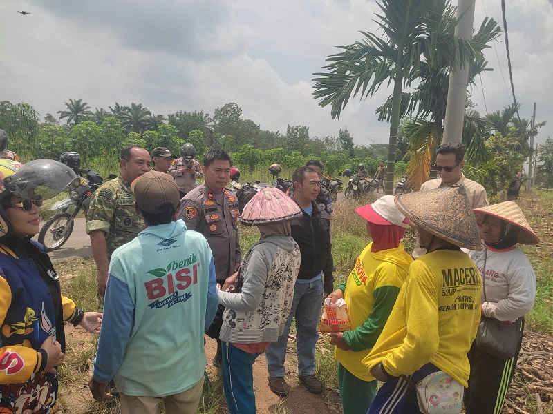 Polsek dan Koramil Tanjungbintang Gelar Patroli Besar Jelang Ramadan
