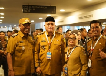 Pelaksana Tugas (Plt) Bupati Lampung Tengah, I Komang Koheri, menghadiri Rapat Koordinasi Nasional (Rakornas) Pemerintah Pusat dan Daerah Tahun 2026 yang digelar Kementerian Dalam Negeri (Kemendagri) di Sentul International Convention Center (SICC), Kabupaten Bogor, Jawa Barat, Senin (2/2/2026).