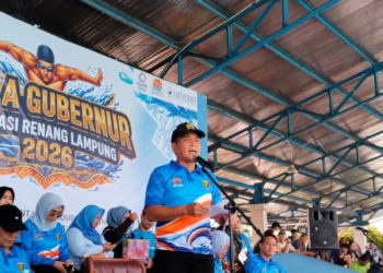 Ketua Pengurus Provinsi Akuatik Lampung, Ade Utami. Lampost.co/Umar Robbani