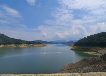 Bendungan Batutegi yang ada di Tanggamus akan dimanfaatkan untuk pengembangan PLTS terapung. ANTARA