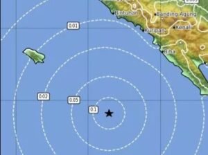 Barat Daya Pesisir Barat Gempa 3.0 Magnitudo