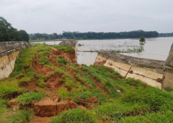 Jembatan Way Bungur yang akan dibangun ulang. ANTARA