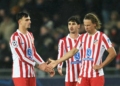 para pemain atletico saat ditahan imbang club brugge