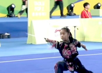 Terfi Meisya, atlet Wushu junior asal Lampung yang memperkuat Tim Nasional Indonesia berhasil menyabet medali perak pada ajang 10th World Junior Wushu Championships 2026, di Tianjin, Tiongkok. Dok. Wushu Lampung