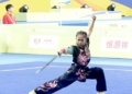 Terfi Meisya, atlet Wushu junior asal Lampung yang memperkuat Tim Nasional Indonesia berhasil menyabet medali perak pada ajang 10th World Junior Wushu Championships 2026, di Tianjin, Tiongkok. Dok. Wushu Lampung