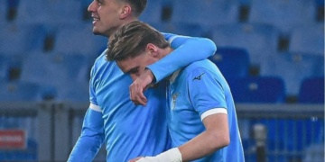 Pemain Lazio, Daniel Maldini (kanan)