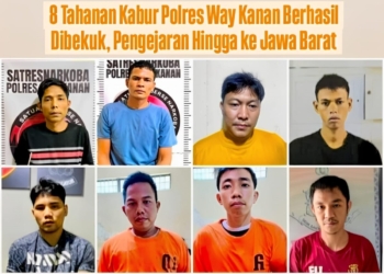 Delapan Tahanan Kabur di Polres Way Kanan Kembali Ke Sel Usai Perburuan Berhari-hari
