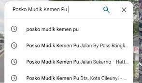 Kementerian Pekerjaan Umum (PU) menggandeng Google untuk menghadirkan layanan informasi posko mudik langsung di Google Maps(Dok. Kementerian PU)