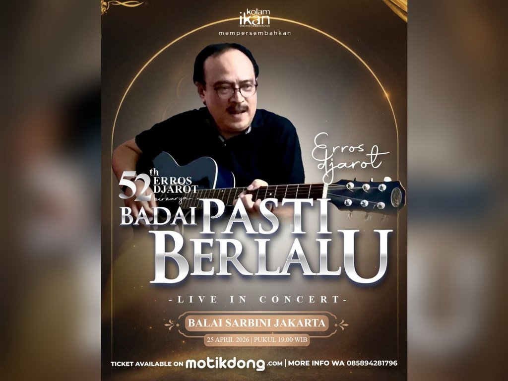 Konser 52 Tahun Erros Djarot: Jadwal, Harga Tiket, dan Daftar Musisi