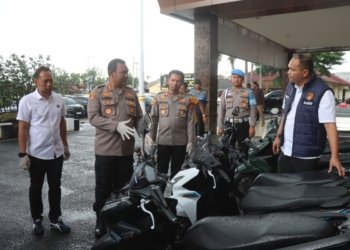 Tim gabungan Satreskrim Polresta Bandar Lampung dan Polsek Tanjung Karang Barat berhasil meringkus dua pelaku curanmor yang kerap beraksi di wilayah Bandar Lampung. Dok Polresta