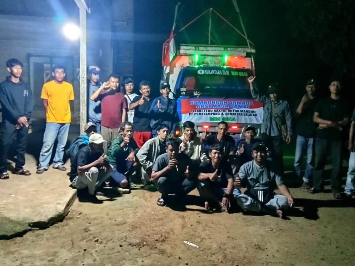 Aliansi Petani Tebu saat siap berangkat aksi ke Kejati Lampung. Dok Aliansi