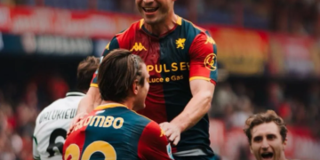 Selebrasi pemain Genoa