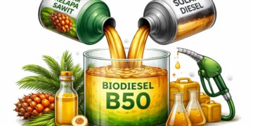 Ilustrasi BBM jenis Biodiesel (B50).