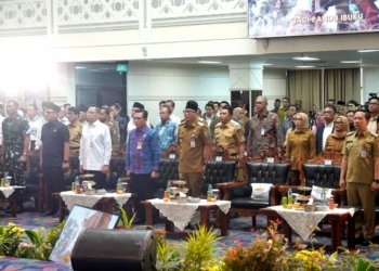 Musrenbang Provinsi Lampung 2026 dalam rangka penyusunan RKPD 2027 di Kantor Gubernur Lampung, Senin, 13 April 2026.