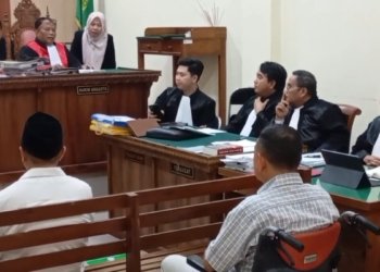 Sidang dugaan korupsi penerbitan Hak Atas Tanah milik Kementerian Agama (Kemenag) Lampung Selatan kembali bergulir di Pengadilan Negeri Tanjungkarang, Rabu (1/4/2026).