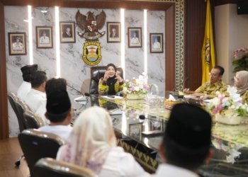 audiensi Rektor UIN RIL, Prof. Wan Jamaluddin, bersama Wali Kota Bandar Lampung, Eva Dwiana, di Ruang Rapat Wali Kota, Jumat (3/4/2026).