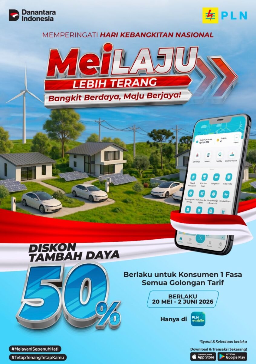 Sambut Hari Kebangkitan Nasional, PLN UID Lampung Hadirkan Promosi Tambah Daya Diskon 50 Persen
