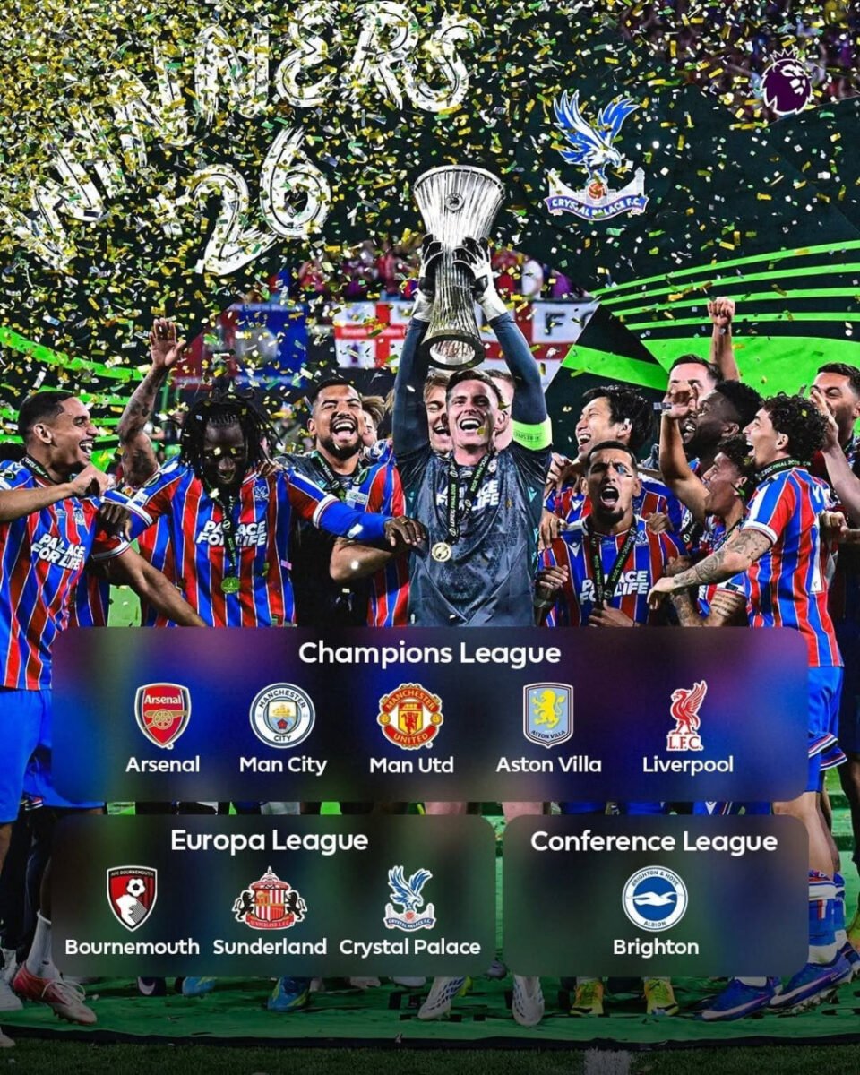 Crystal Palace Juara UECL, Inggris Resmi Kirim Sembilan Wakil ke Eropa Musim Depan