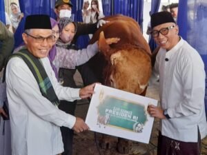 Gubernur Lampung Serahkan Sapi Kurban Presiden ke Masjid Raya Al Bakrie