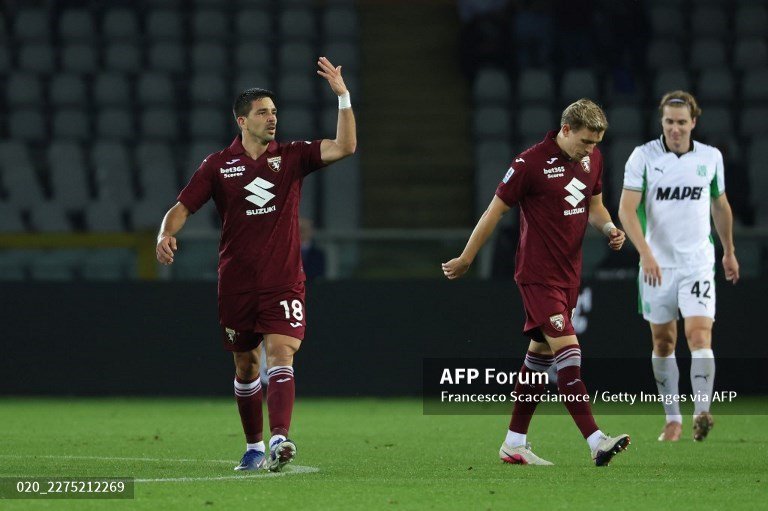 Torino Tumbangkan Sassuolo 2-1 lewat Drama Sundulan